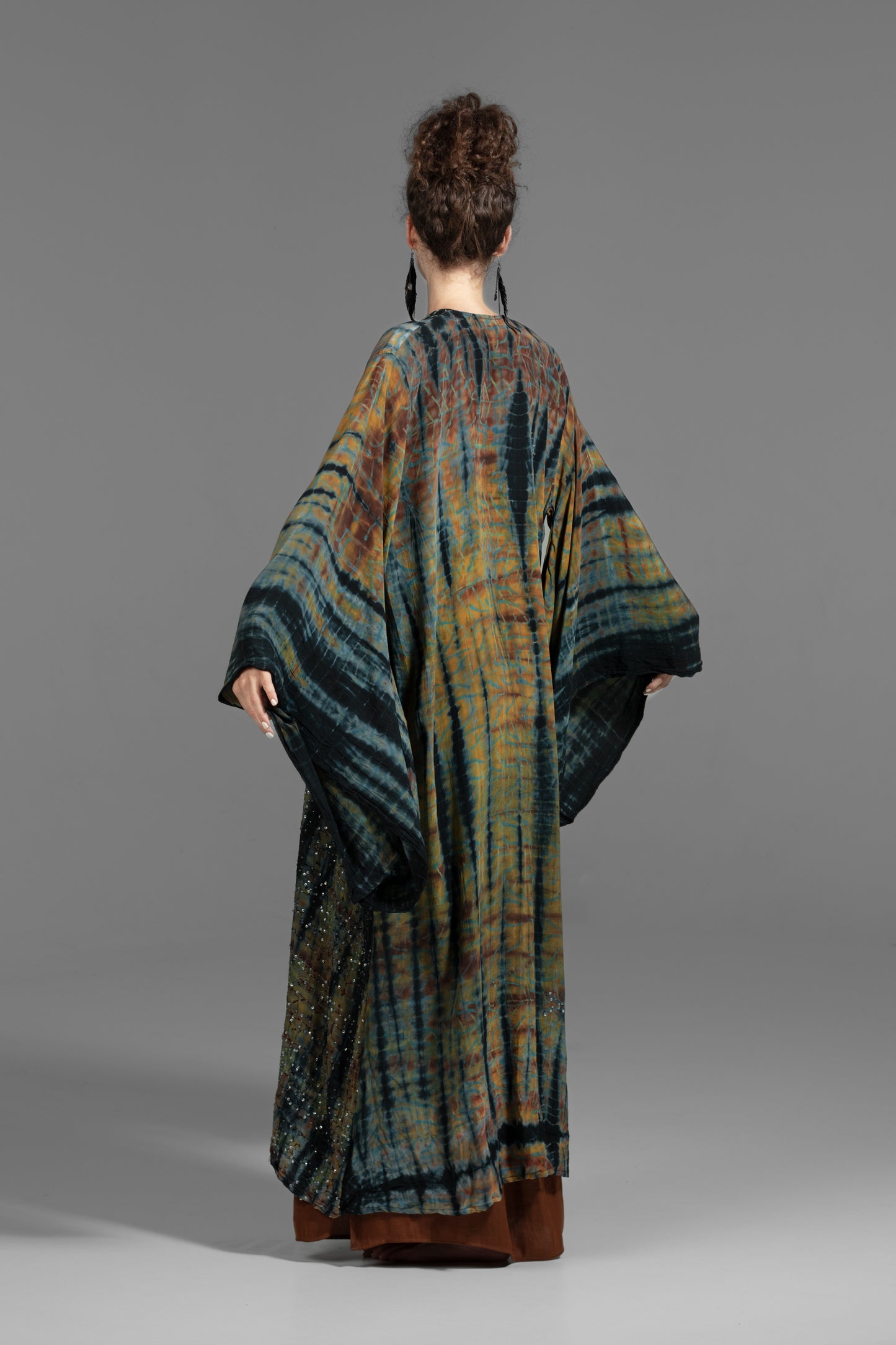 Gaia Kimono braun-blau-schwarz