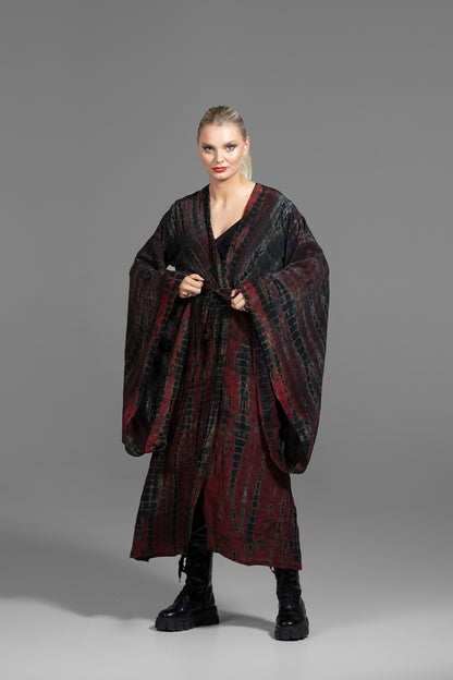 Gaia Kimono dark red-brown-black