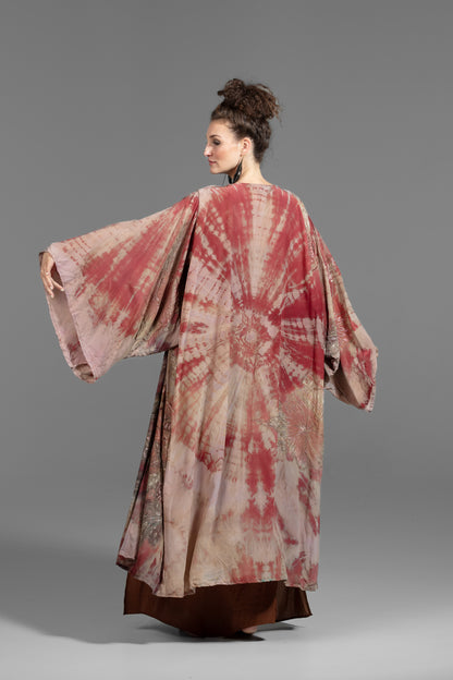 Sunna Kimono bestickt rosa-beige