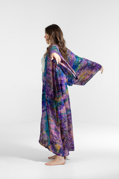 Aura Kimono purple-rose-green-blue