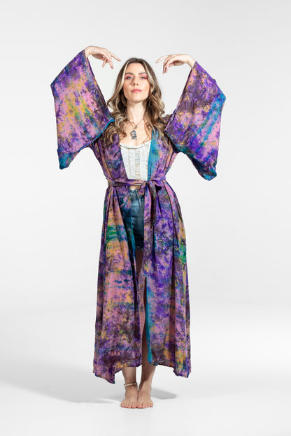 Aura Kimono lila-rosa-grün-blau