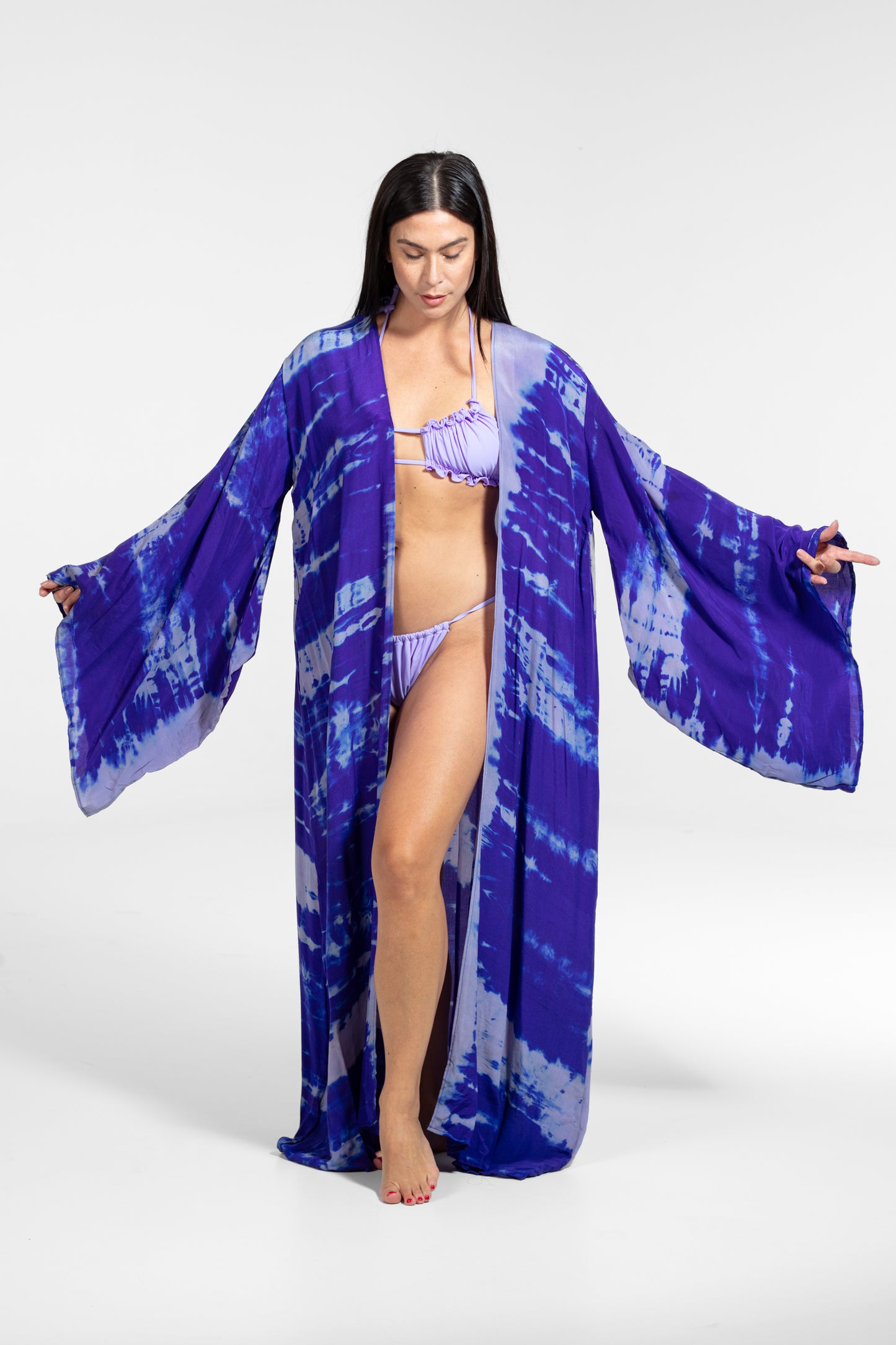 Freya Kimono lila-helllila-blau