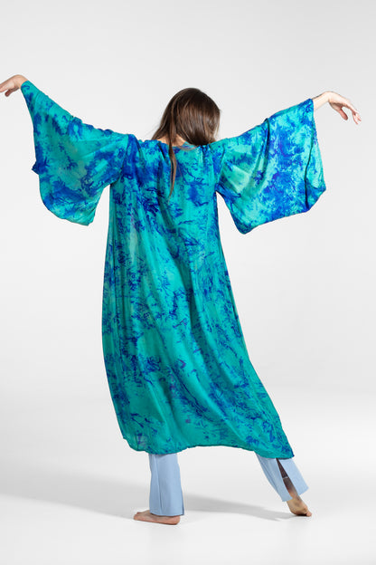 Aura Kimono türkis-dunkelblau