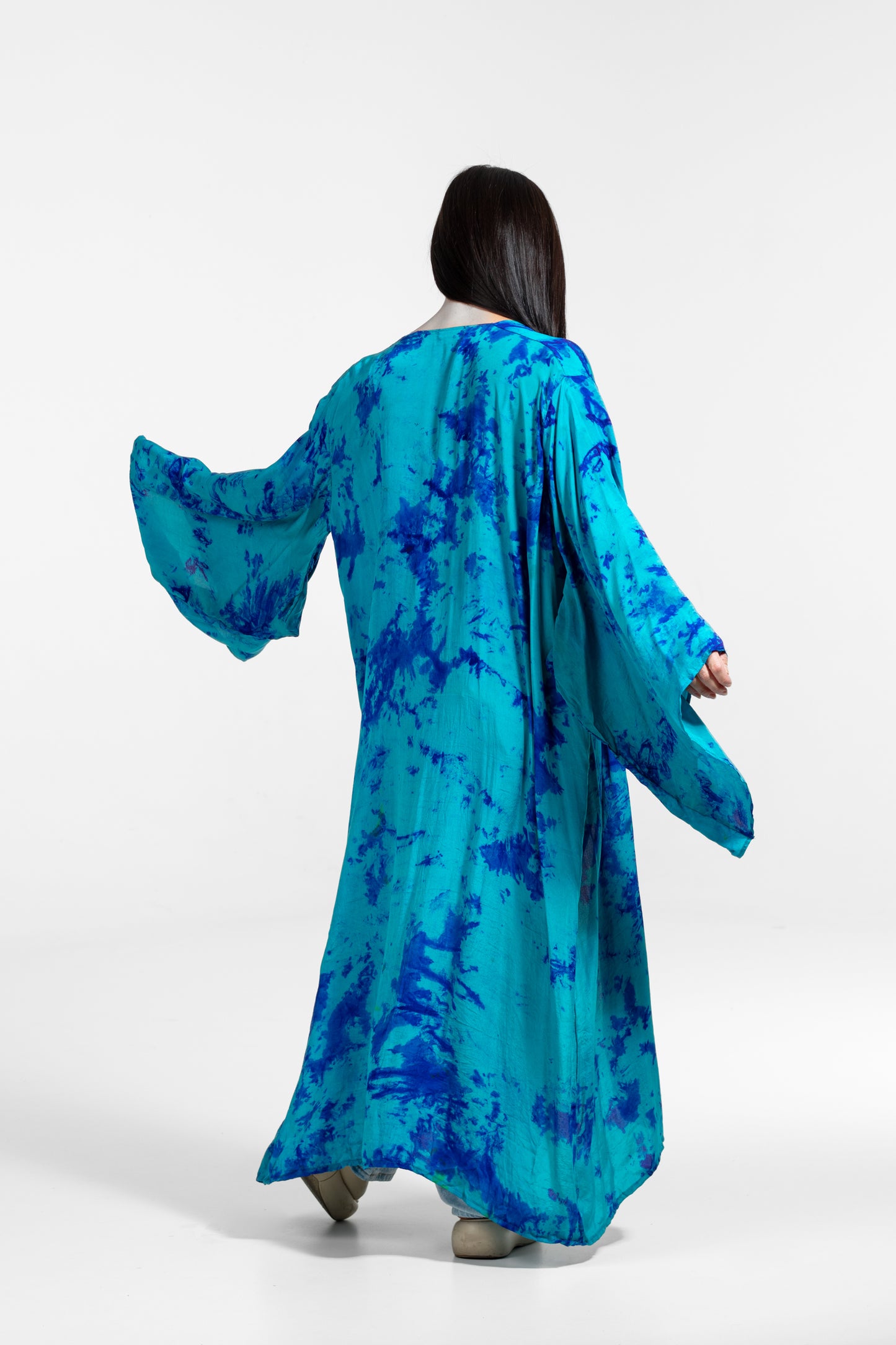 Aura Kimono blau-dunkelblau längere Passform