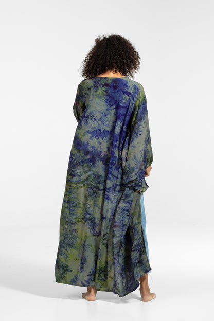 Aura Kimono olive- blue