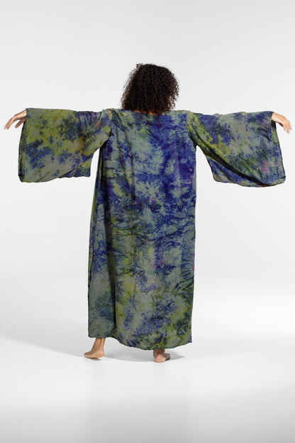 Aura Kimono olive- blue