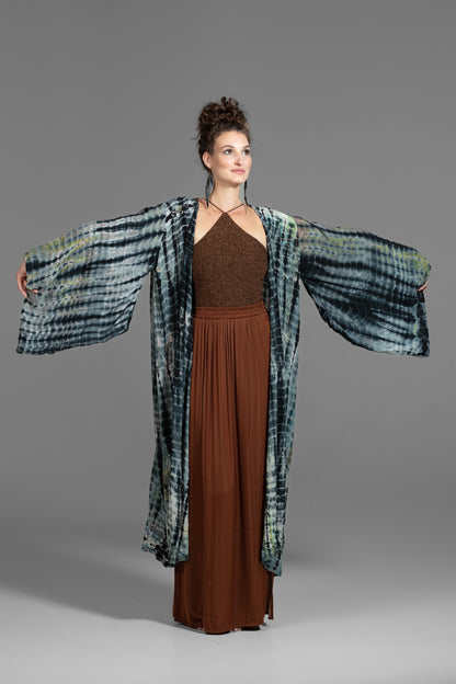 Gaia Kimono grey-brown-green-black