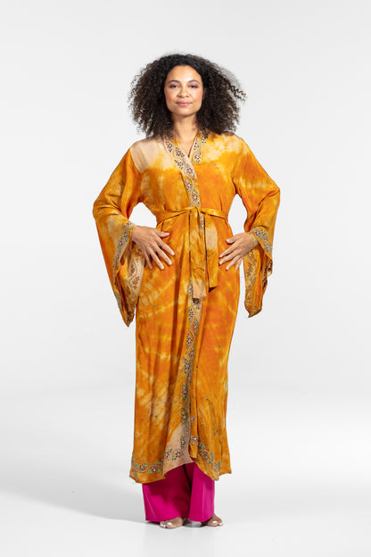 Sunna Kimono gelb-weiß